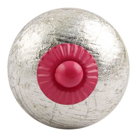 Silver Pink Fitting Round Ceramic Knob